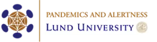 Logo for pandemics & alertness and Lund University